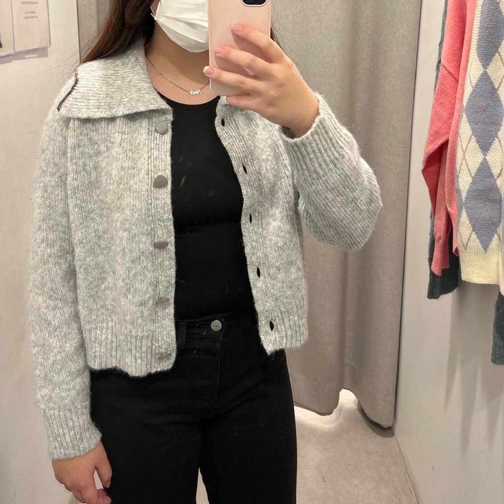Korean Gray Casual Knit Sweater (WORN ONCE)